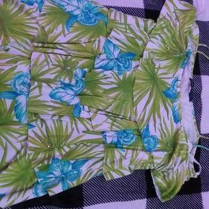 Tropical spaghetti strap shirt